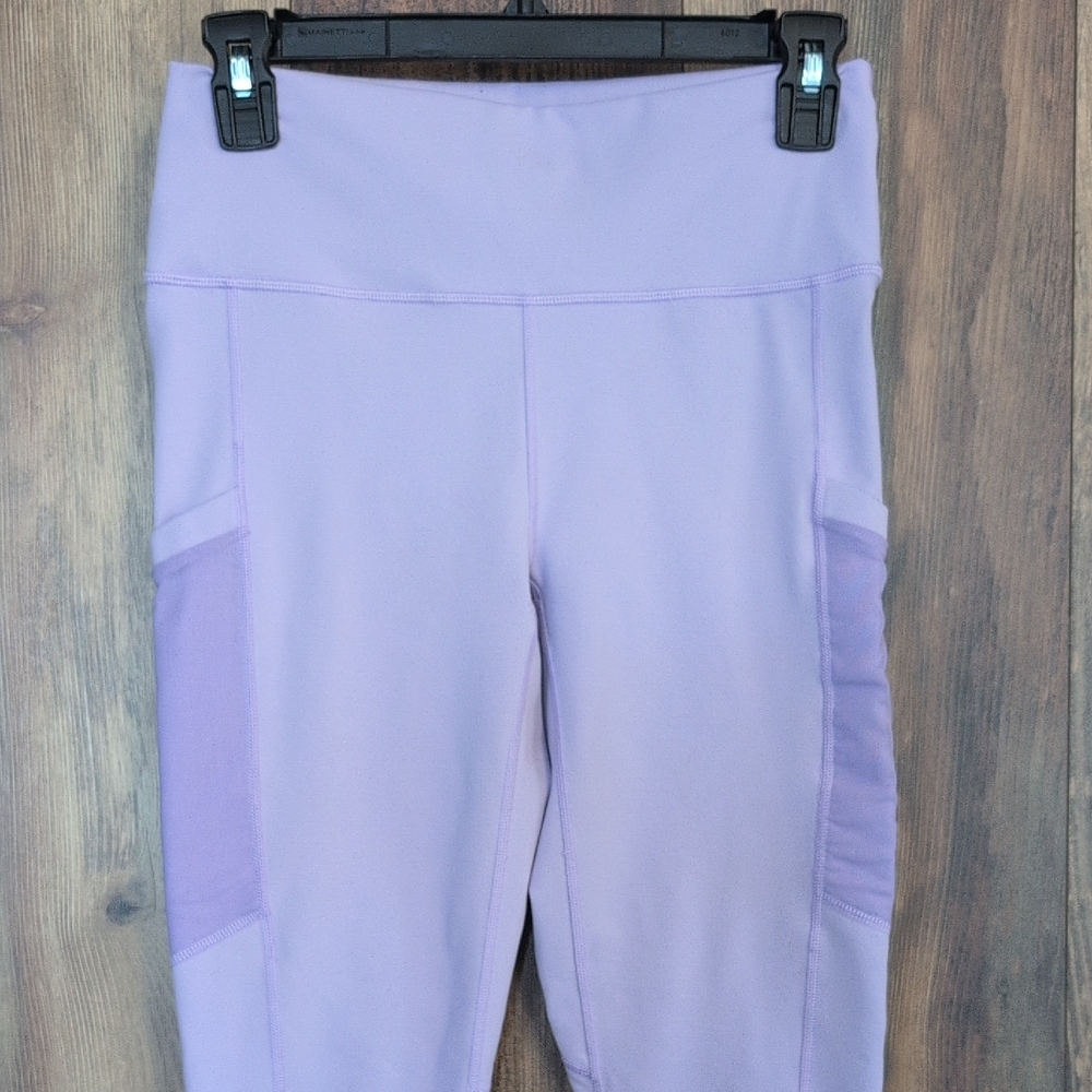 Powerhold by Fabletics Lavender Mesh Pocket Leggings M            Q185